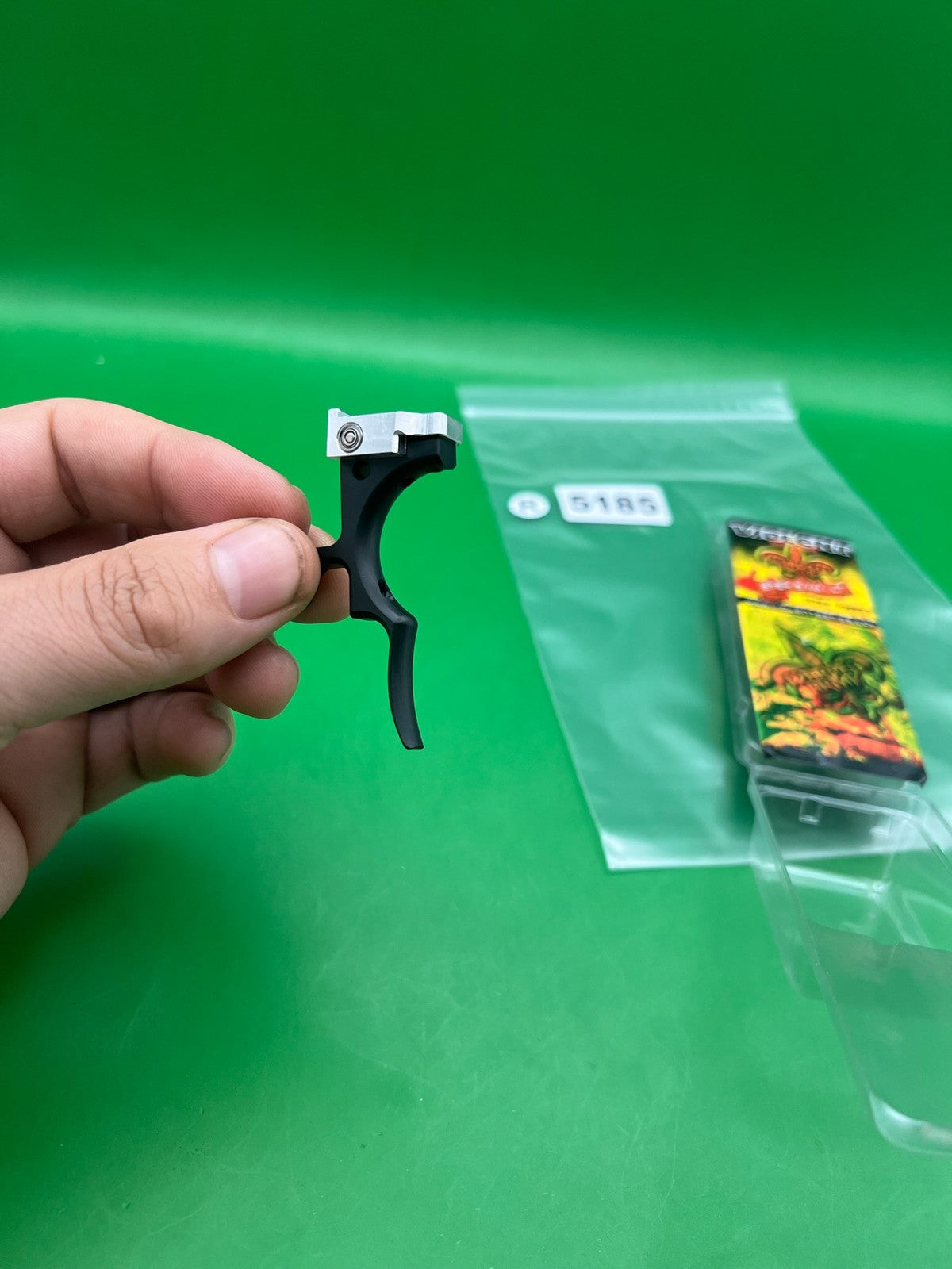 Violent Series Warped Army Etek 3 AM/LT Deuce Trigger Black - used paintball trigger - black/silver