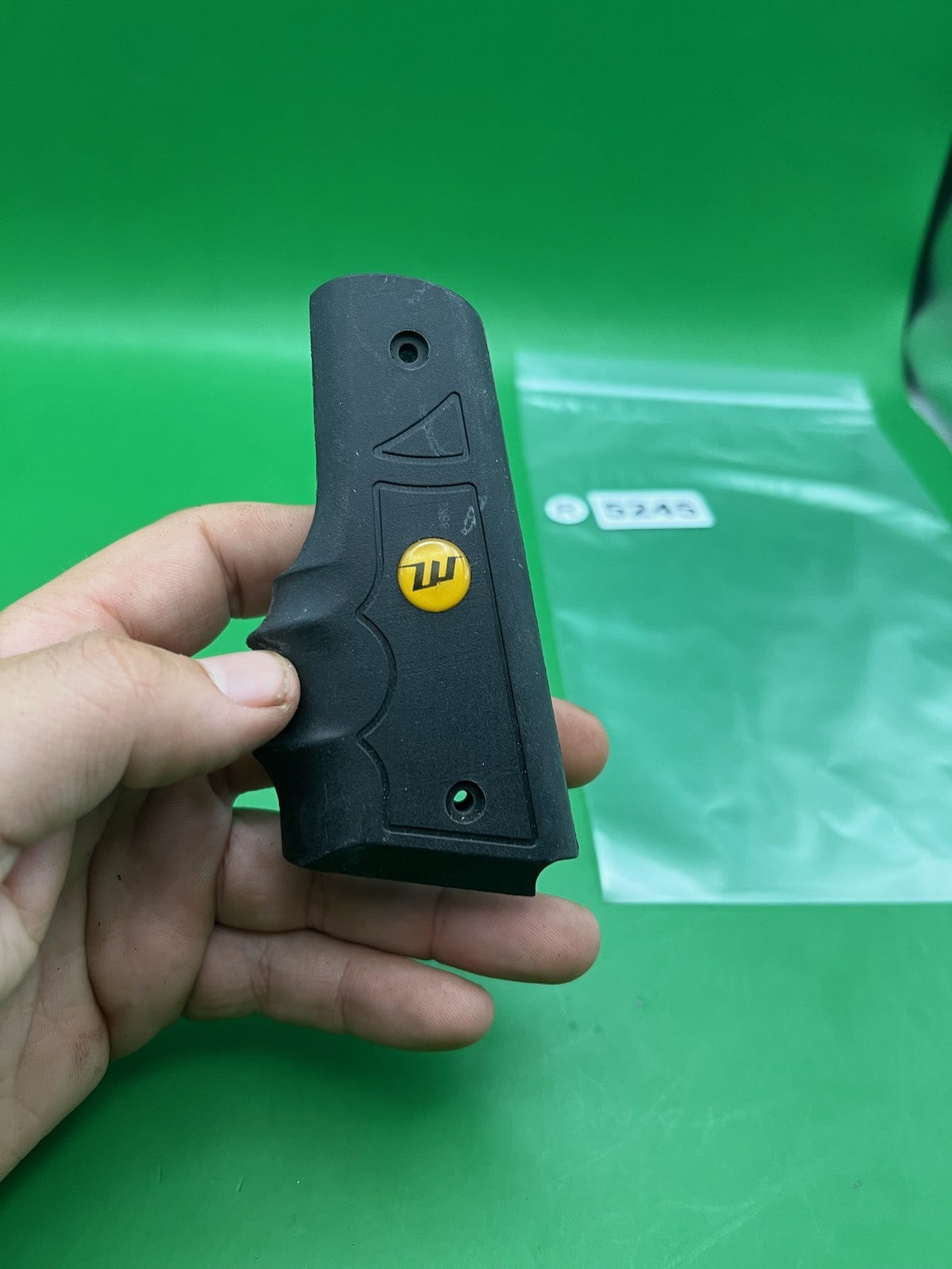 WGP Grips Black - used paintball grip panel - black