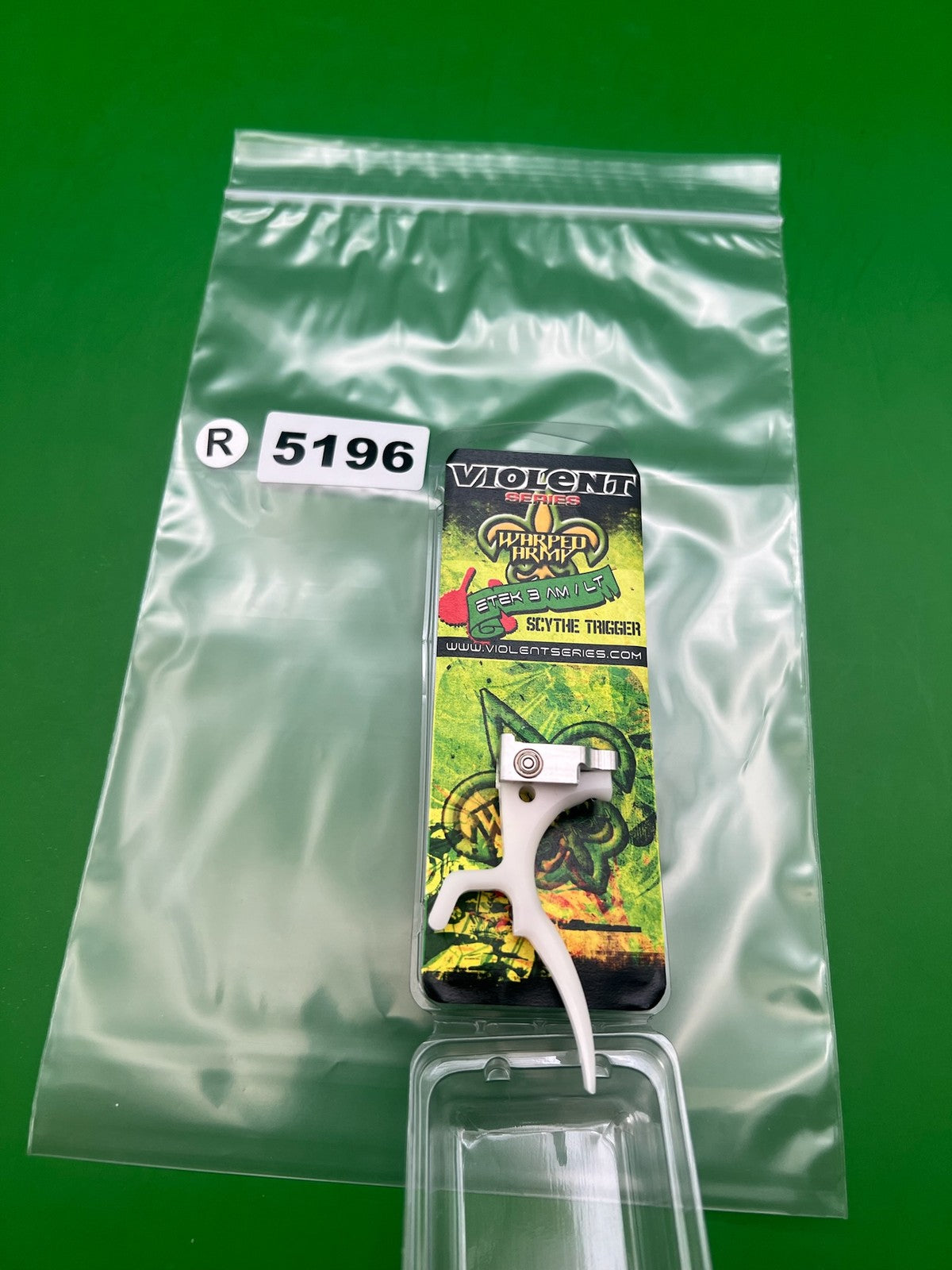 Violent Series ETEK 3AM/LT Scyther Trigger White - used paintball trigger - white