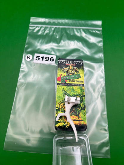 Violent Series ETEK 3AM/LT Scyther Trigger White - used paintball trigger - white