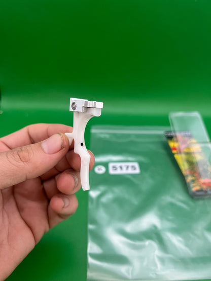 Violent Series Warped Army Etek 3 AM/LT Deuce Trigger White - used paintball trigger - white