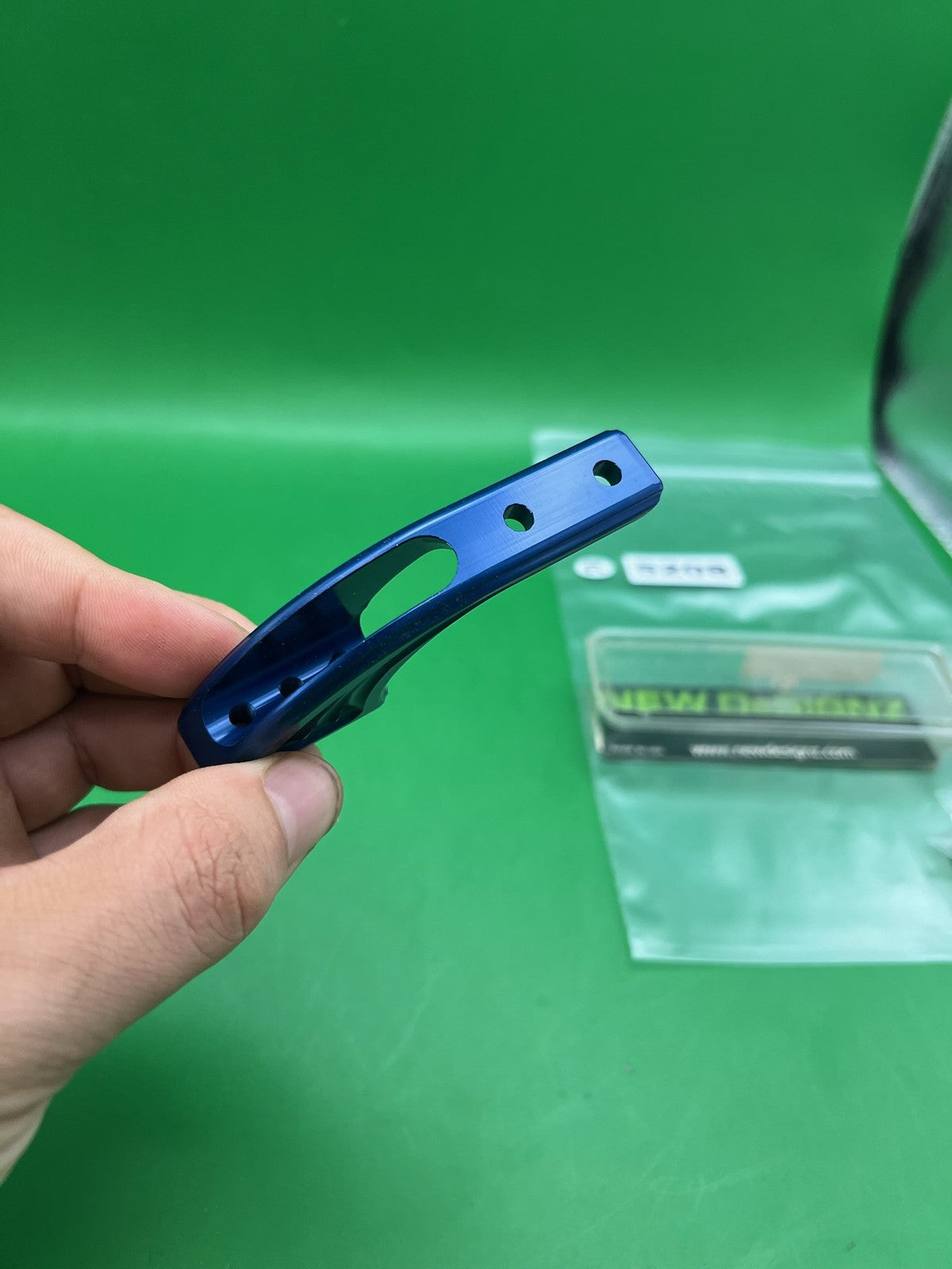 New Designz Drop Forward Blue - used paintball drop forward - blue anno