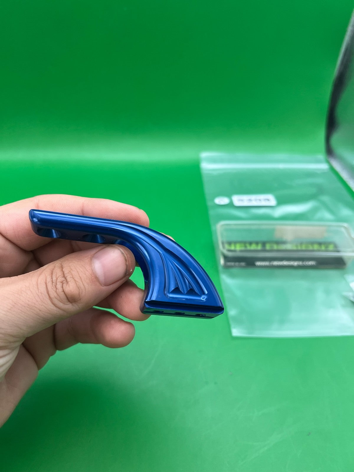 New Designz Drop Forward Blue - used paintball drop forward - blue anno