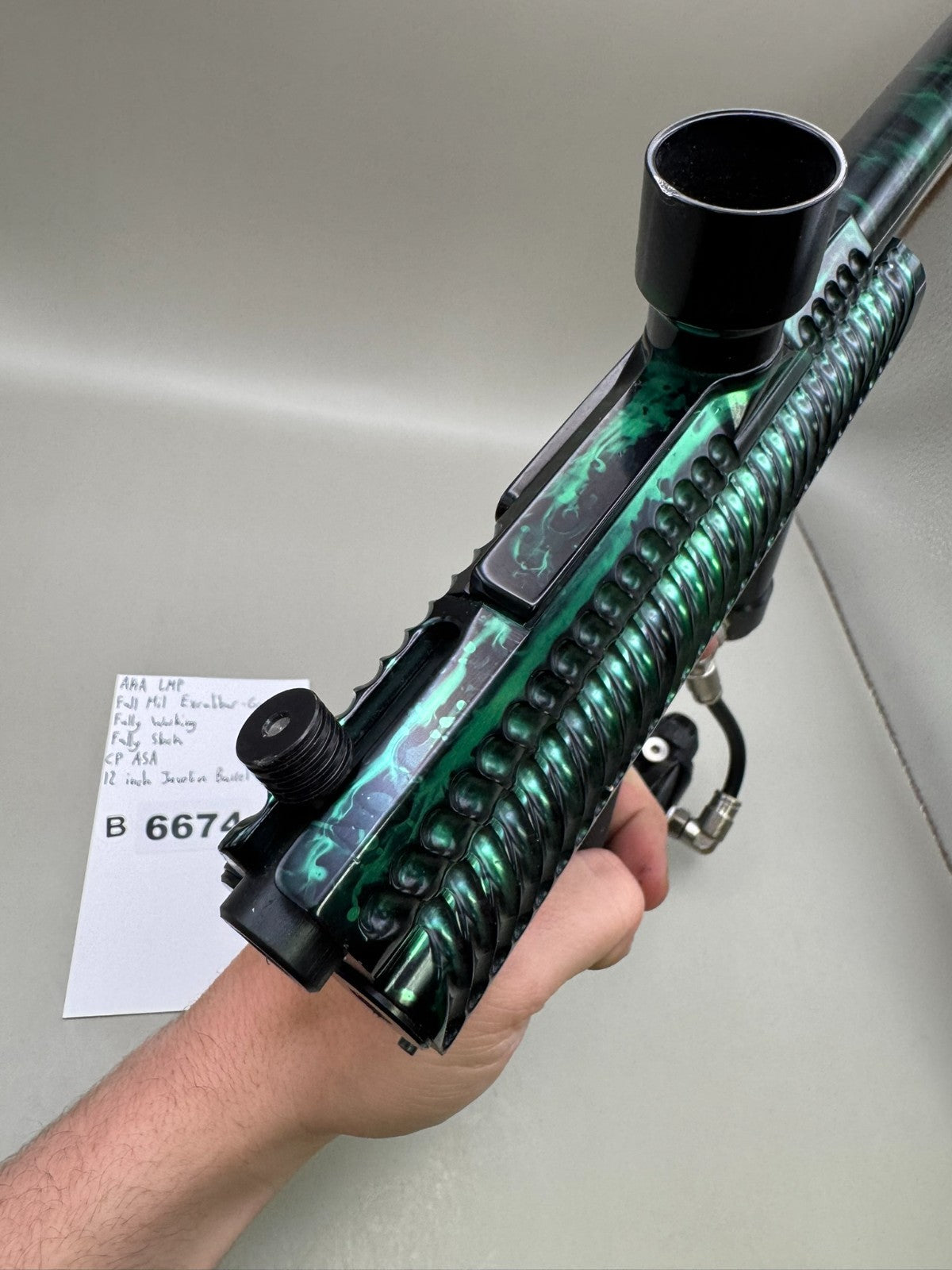 AKA LMP Full Mil Excalibur - Green/Black  - Paintball Marker Fully Working