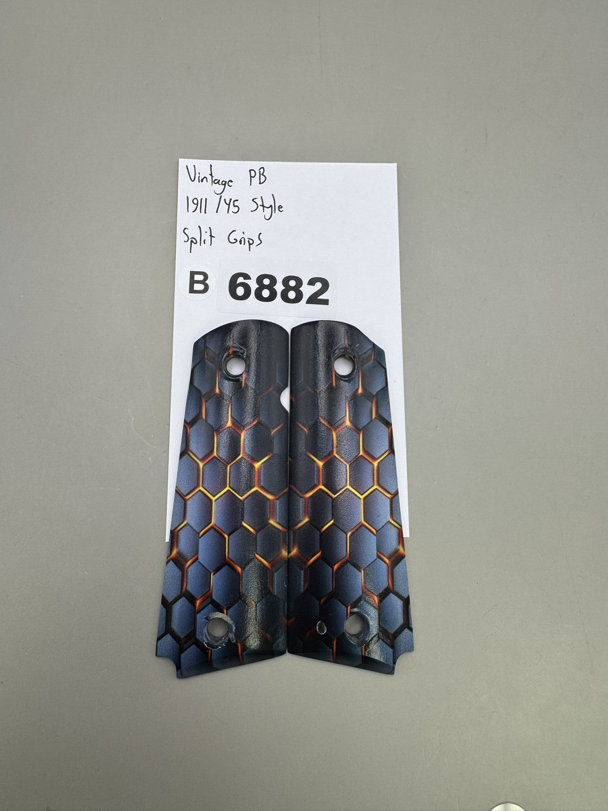 Vintage Paintball 1911/45 Style Split Grips Honeycomb Pattern