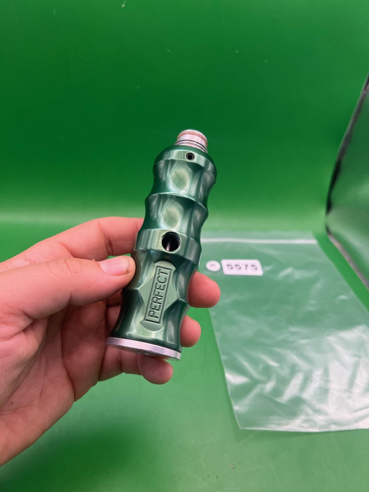 Paintball Gas Through Grip - used paintball gas through grip - green swirl ano