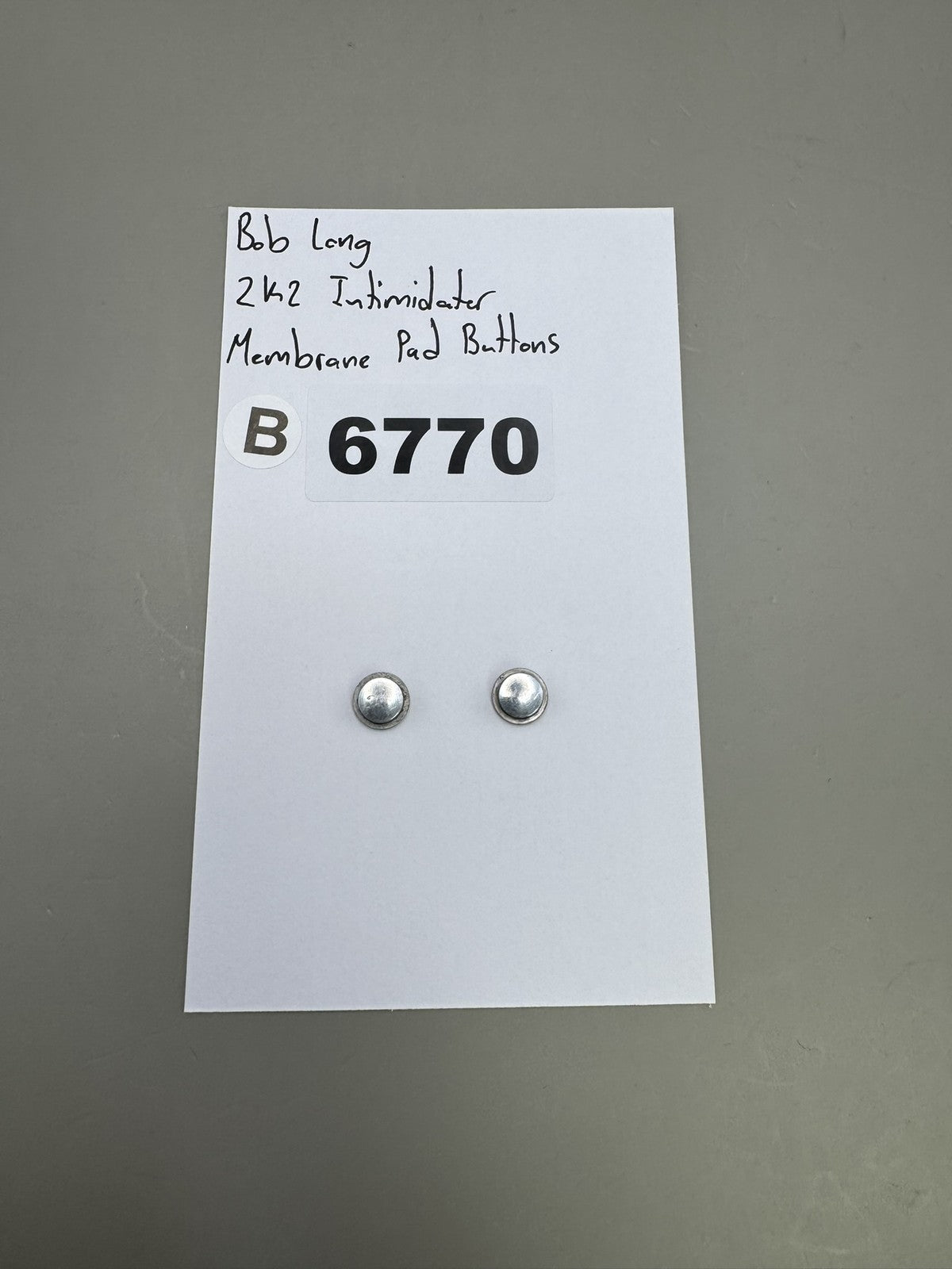Bob Long 2k2 Intimidator Membrane Pad Buttons Silver