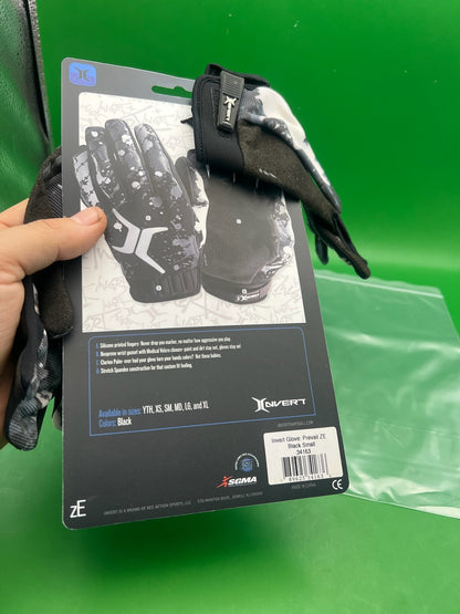 Invert Prevail ZE Paintball Gloves Black Small
