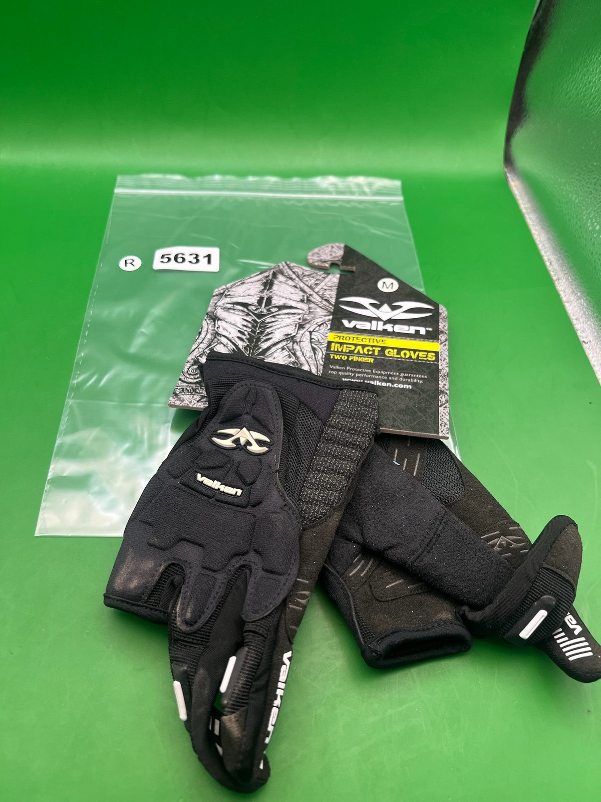 Valken Impact Two Finger Protective Gloves Black Medium