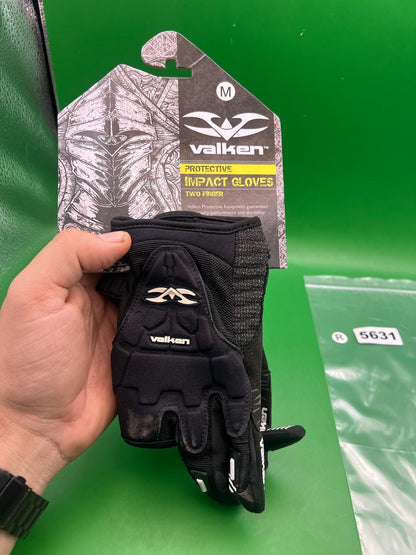Valken Impact Two Finger Protective Gloves Black Medium