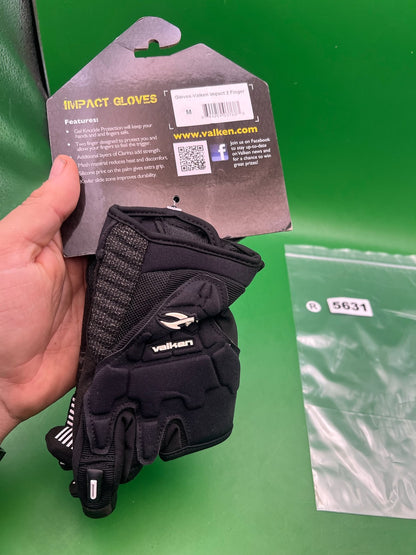 Valken Impact Two Finger Protective Gloves Black Medium