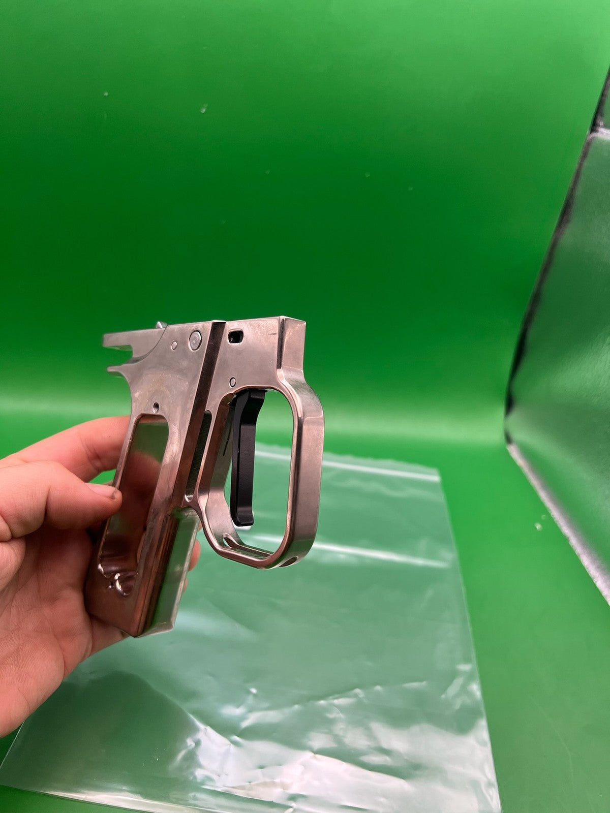 WGP Hinge Trigger Frame Autococker - used paintball trigger frame - raw aluminum / unfinished