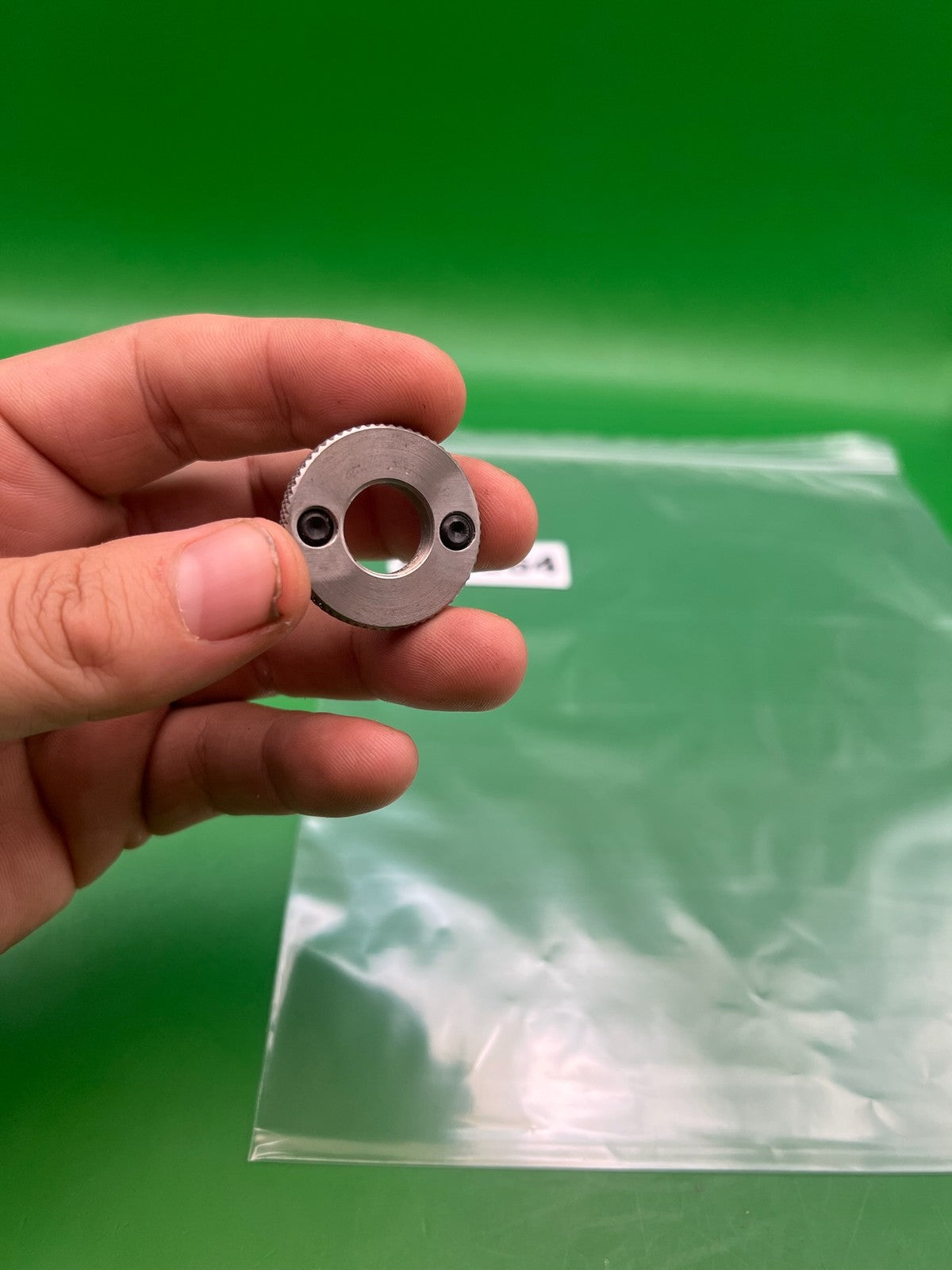 AGD Automag Tourney Lock - used paintball tourney lock / velocity adjuster lock ring - silver