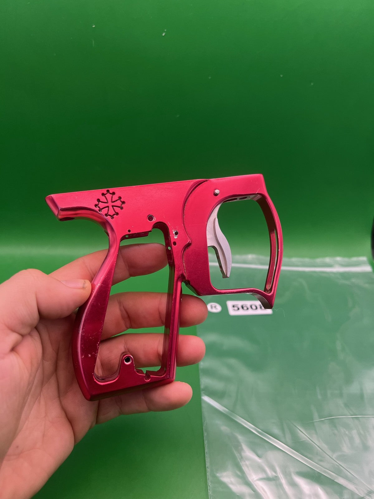 Smart Parts Ton Ton SFT Frame - used paintball trigger frame - red anno