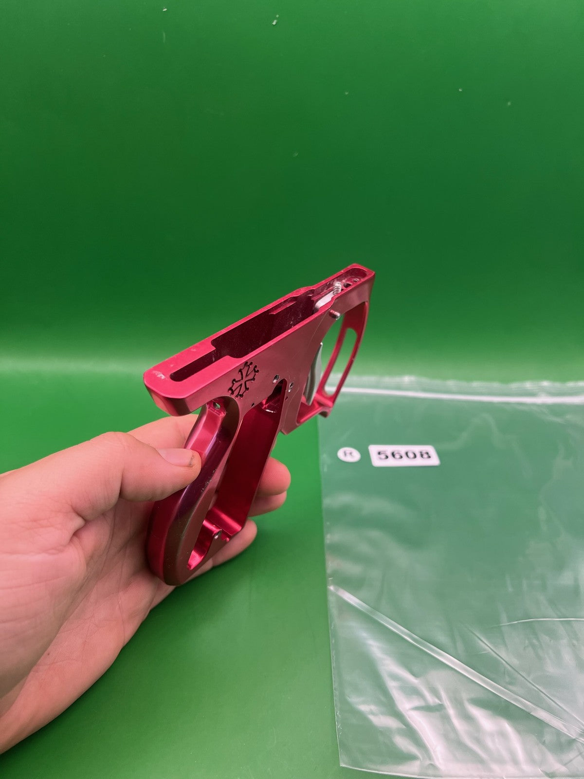 Smart Parts Ton Ton SFT Frame - used paintball trigger frame - red anno