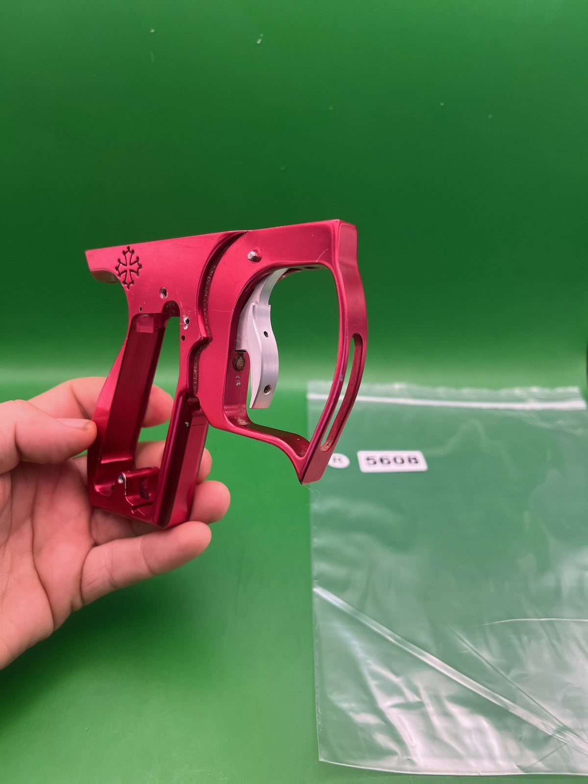 Smart Parts Ton Ton SFT Frame - used paintball trigger frame - red anno