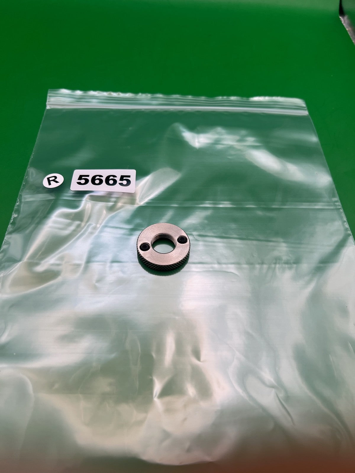 Taso Toruney Lock - used paintball barrel lock nut / tournament lock collar - silver / raw aluminum