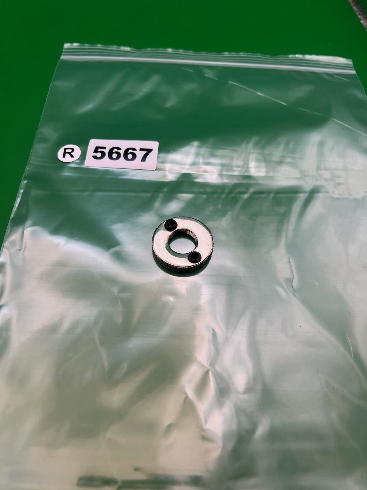 Taso AGD Lock - used paintball velocity adjuster lock ring - silver