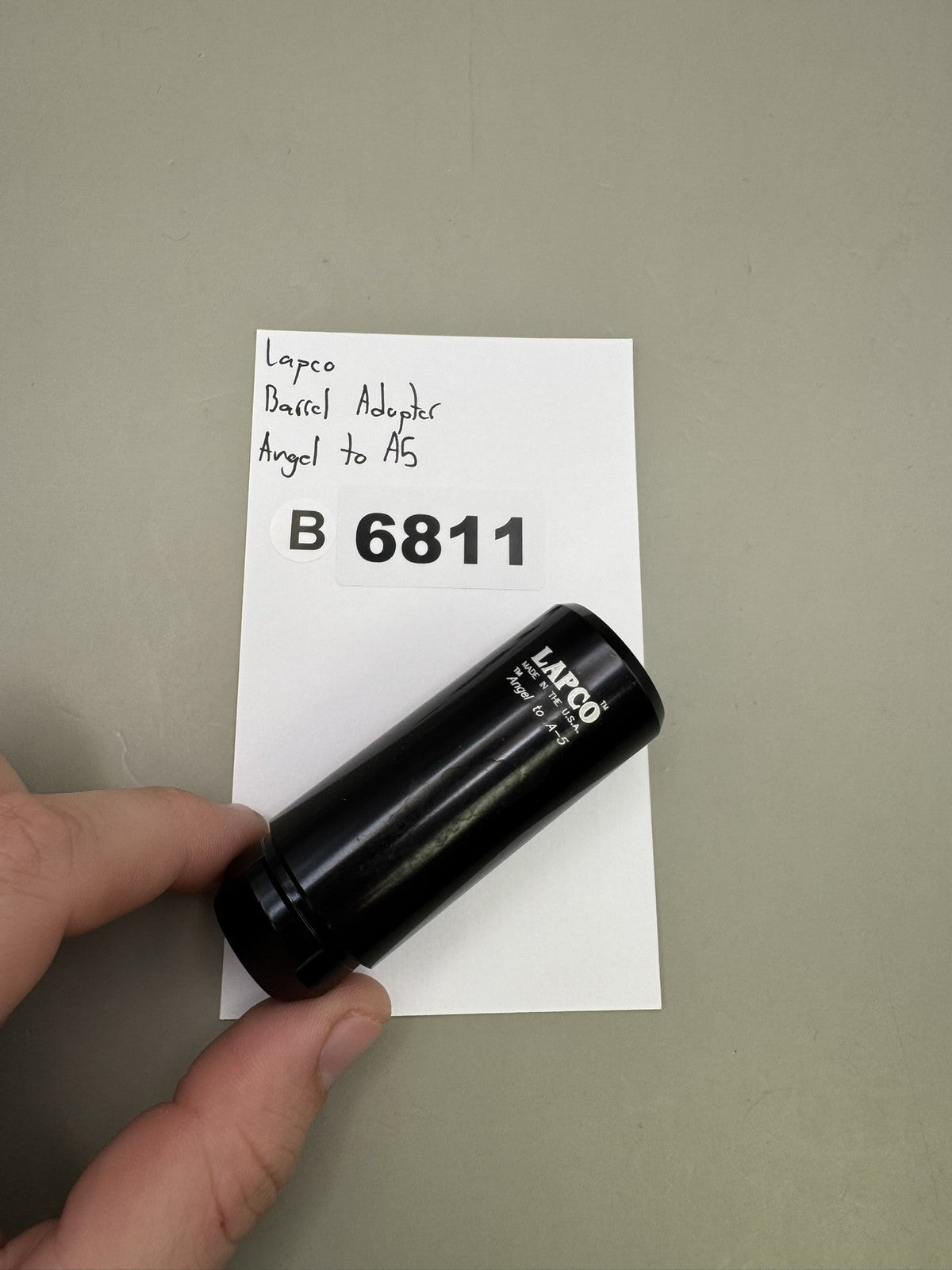 Lapco Barrel Adapter Angel to A5 Black