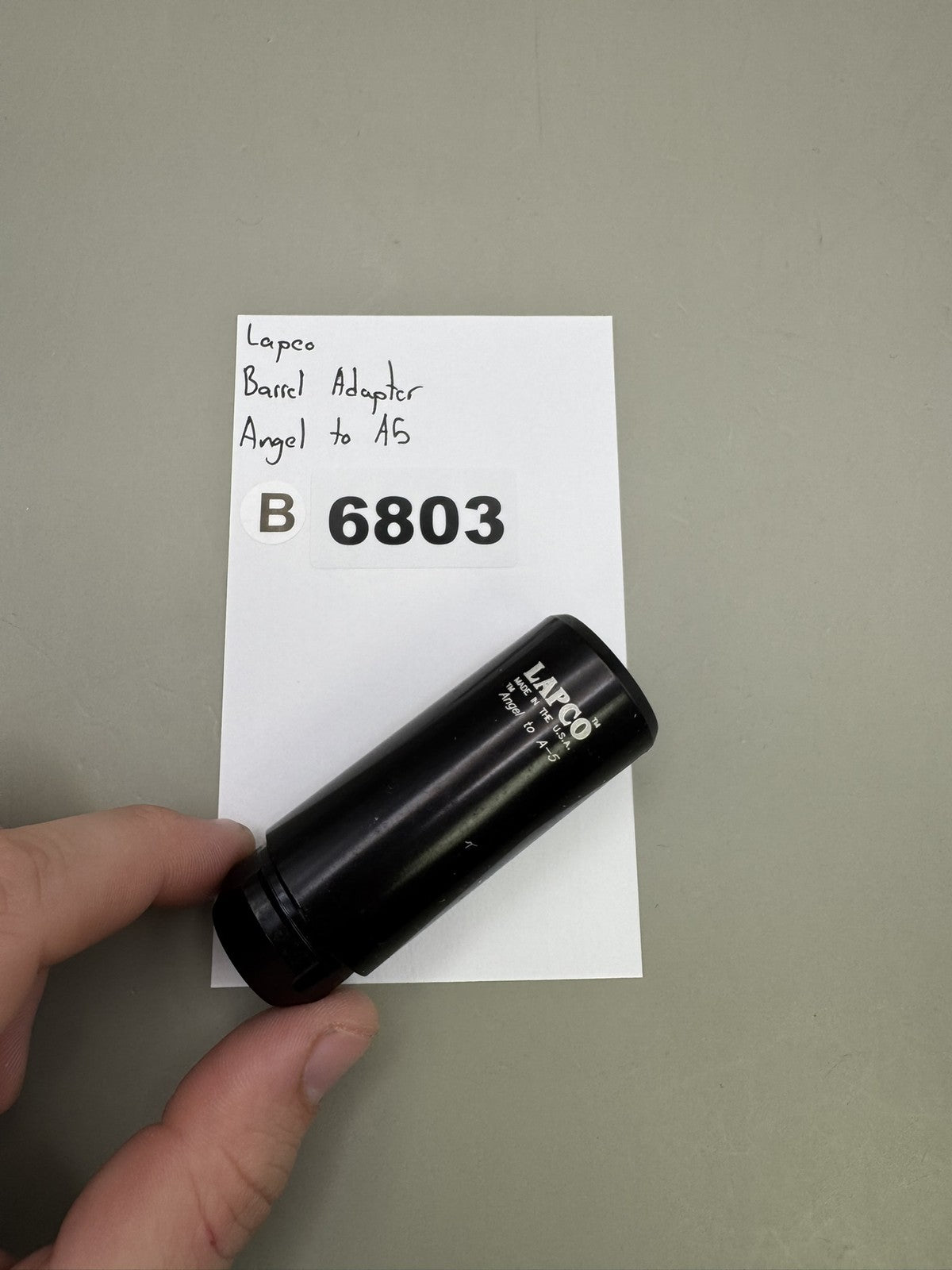 Lapco Barrel Adapter Angel to A5 Black