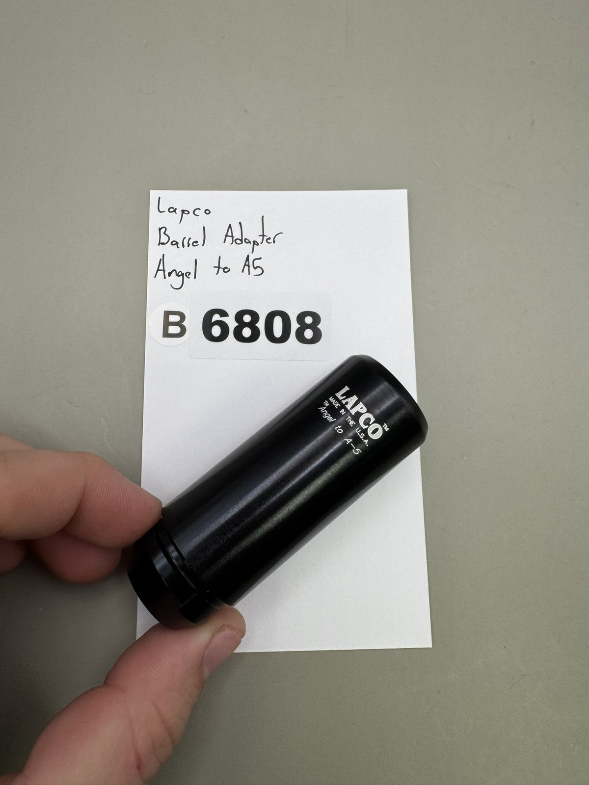 Lapco Barrel Adapter Angel to A5 Black