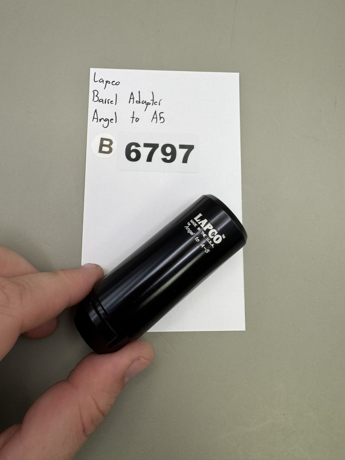 Lapco Paintball Barrel Adapter Angel to A5 Black