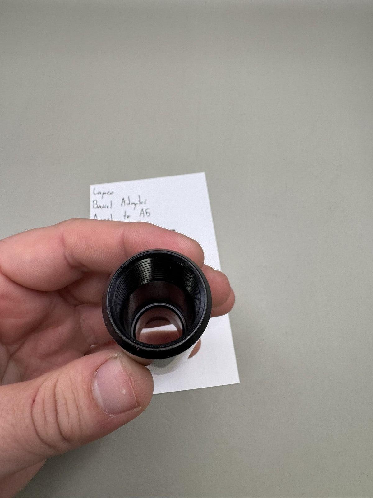 Lapco Paintball Barrel Adapter Angel to A5 Black