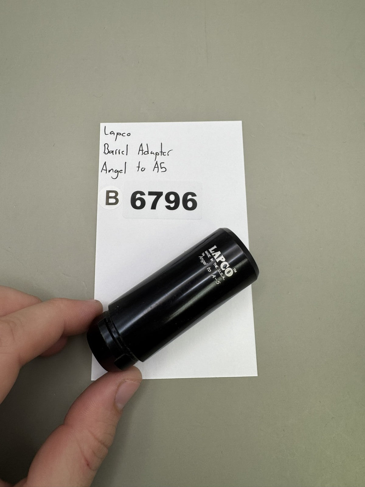Lapco Paintball Barrel Adapter Angel to A5 Black