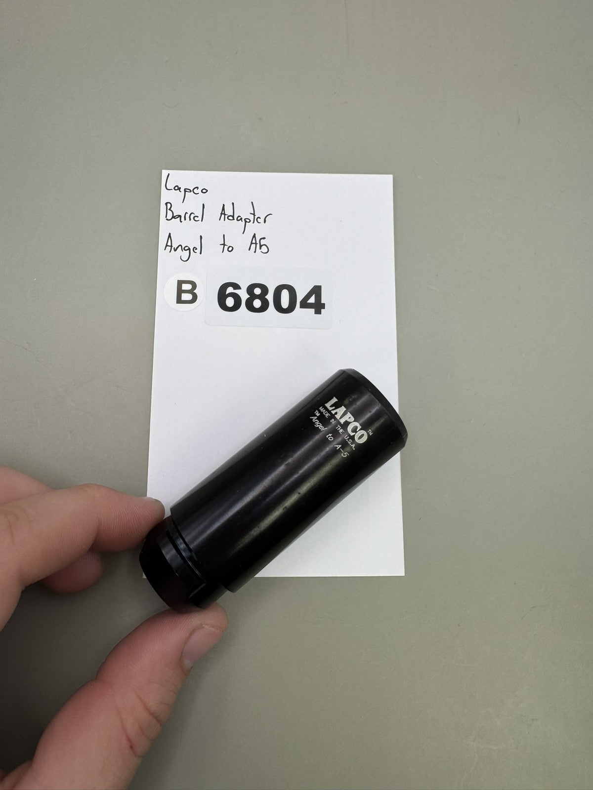 Lapco Barrel Adapter Angel to A5 Black