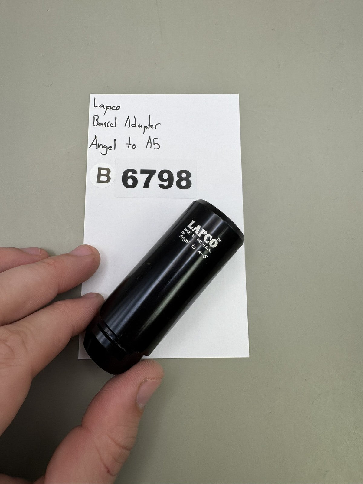 Lapco Barrel Adapter Angel to A5 Black