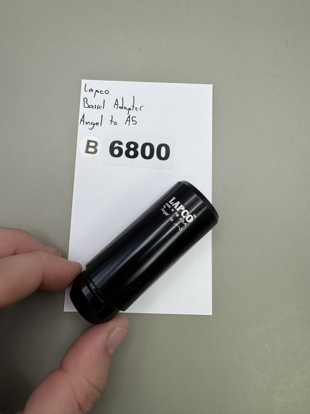 Lapco Barrel Adapter Angel to A5 Black