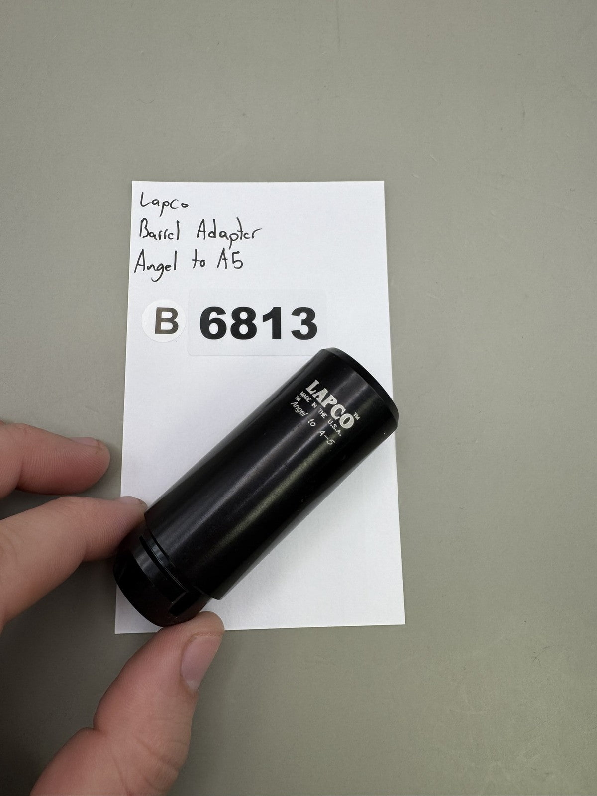Lapco Barrel Adapter Angel to A5 Black