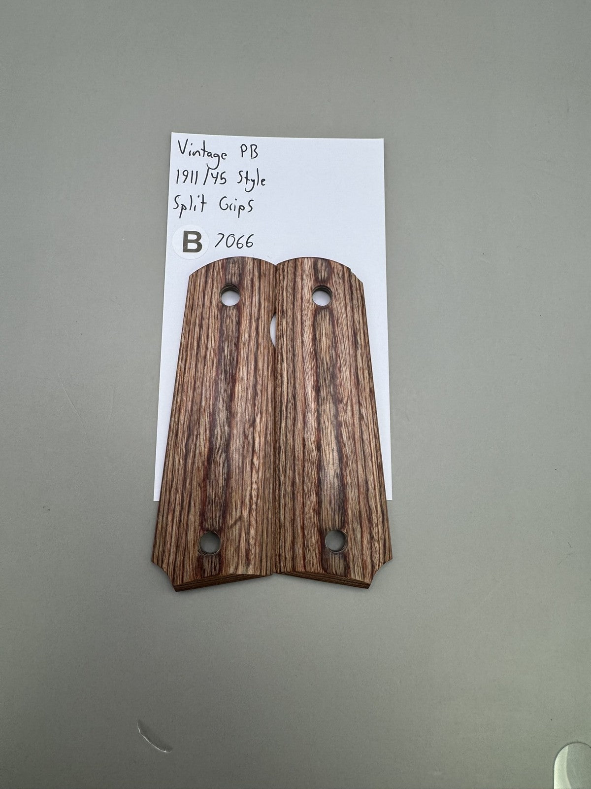 Vintage Paintball 1911/45 Style Split Wood Grips